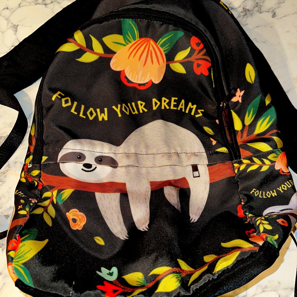 Sloth backpack / bookbag